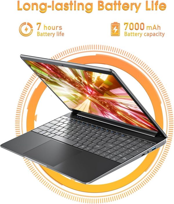 ⁦SGIN Laptops Windows 11, 15.6 Inch Laptop Computer 8GB DDR3 512GB SSD with I3 Processor, Webcam, HDMI, USB3.0, 7000mAh Battery, BT4.2, USB 3.2 * 3, WiFi, Type-C(Black)⁩ - الصورة ⁦4⁩