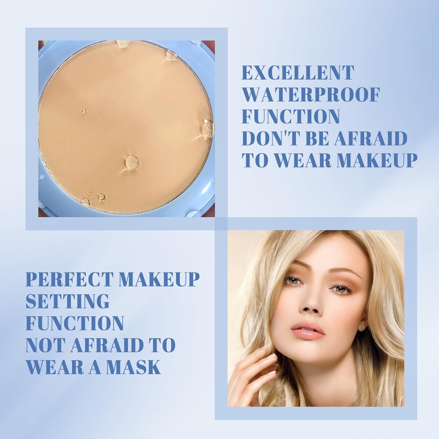 Xiquzal Pressed Powder, Matte Oil Control Makeup Powder, Poreless Setting Powder, Oil Control Face Pressed Powder, Natural Matte Setting Powder, Waterproof Powder, Creates Soft Focus Effect 7 Xiquzal Pressed Powder, Matte Oil Control Makeup Powder, Poreless Setting Powder, Oil Control Face Pressed Powder, Natural Matte Setting Powder, Waterproof Powder, Creates Soft Focus Effect - الصورة 7