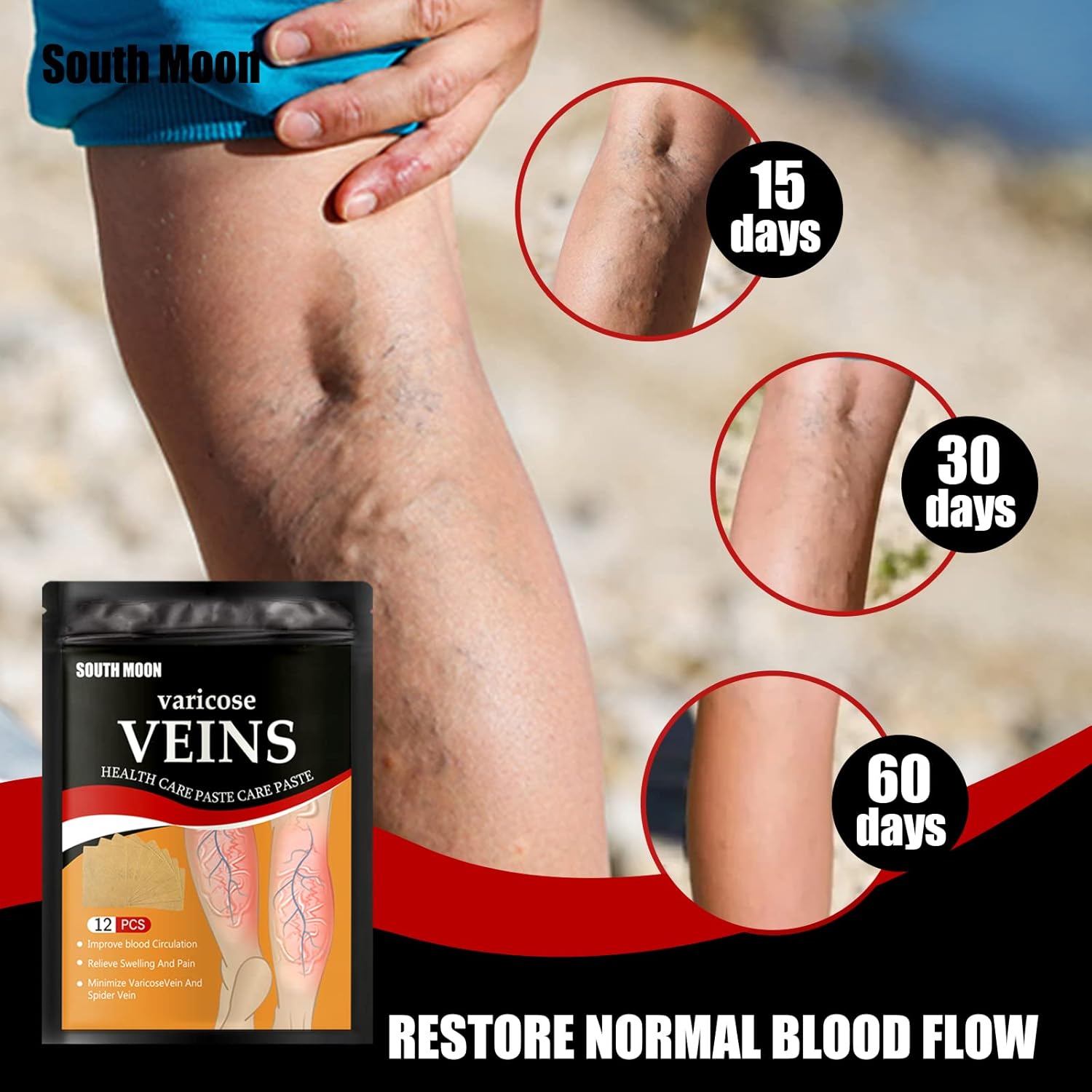 Varicose Vein Patch Treatment for Legs veinhealth varicose veins treatment patch vein healing varicose veins treatment Patches Soothing Leg Patches (36 PCS), 12 Count 1 Varicose Vein Patch Treatment for Legs veinhealth varicose veins treatment patch vein healing varicose veins treatment Patches Soothing Leg Patches (36 PCS), 12 Count