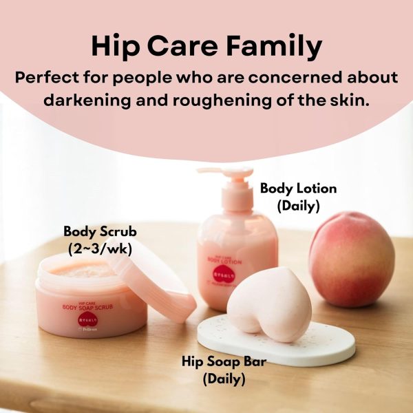 ⁦Pelican 3Pk Hip Care Scrub Soap, Exfoliating Soap for Butt, Elbow, Back, Knee, Armpit & Barefoot Feet, Peach Scent, Each 2.8 oz/80G⁩ - الصورة ⁦7⁩