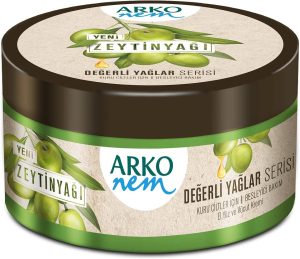 Arko Nem Cream Olive Oil Cream for Body Face and Hands, 250 ml Tin