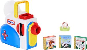 Little Tikes Story Dream Machine with 3 Fairy Tale Books & Nightlight The Ugly Duckling, Princess & the Pea, Emperor’s New Clothes Read-Along Projector with Lights & Sounds