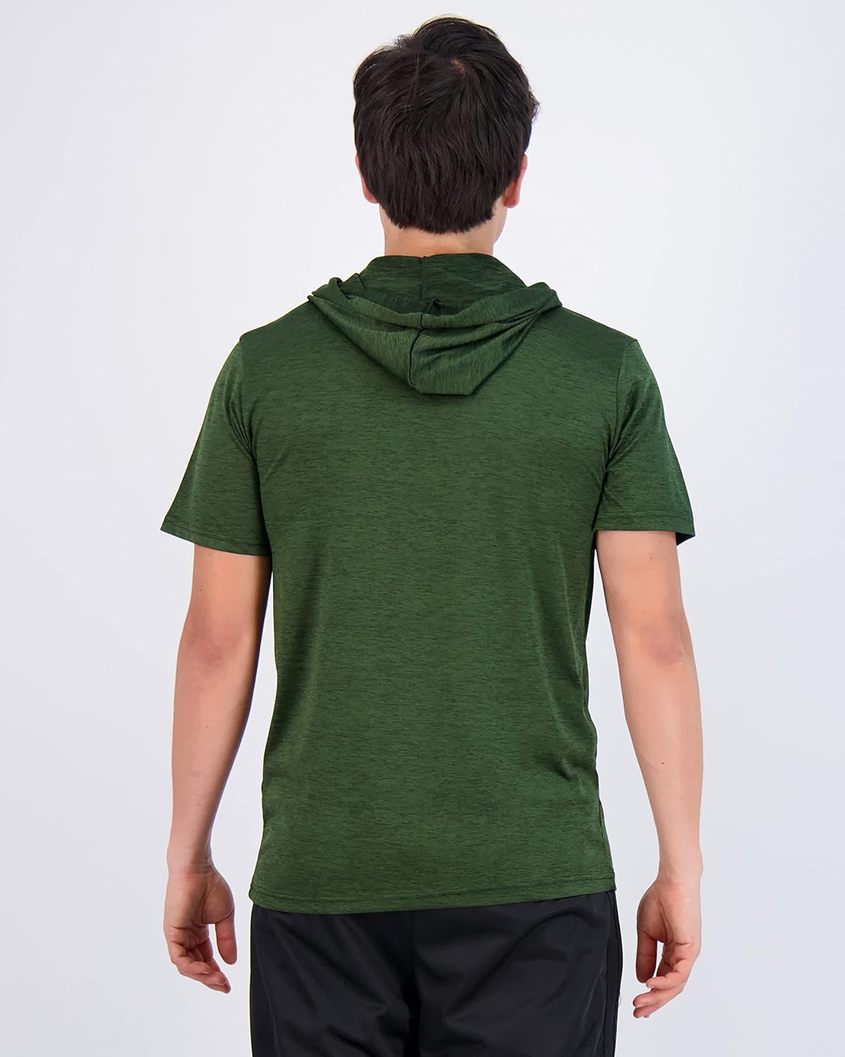 Real Essentials 3 Pack: Men's Dry Fit Short Sleeve Active Athletic Hoodie Pullover Sweatshirt (Available in Big & Tall) 3 Real Essentials 3 Pack: Men's Dry Fit Short Sleeve Active Athletic Hoodie Pullover Sweatshirt (Available in Big & Tall) - الصورة 3