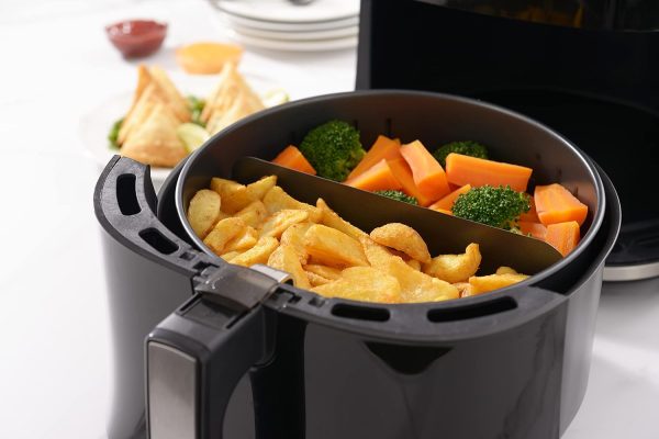 ⁦ALSAIF 6Liter 1800W Electric Air Healthy Fryer With Digital to Fry, Bake, Grill, Roast Or Reheat, Black AL7403 2 Years warranty⁩ - الصورة ⁦4⁩