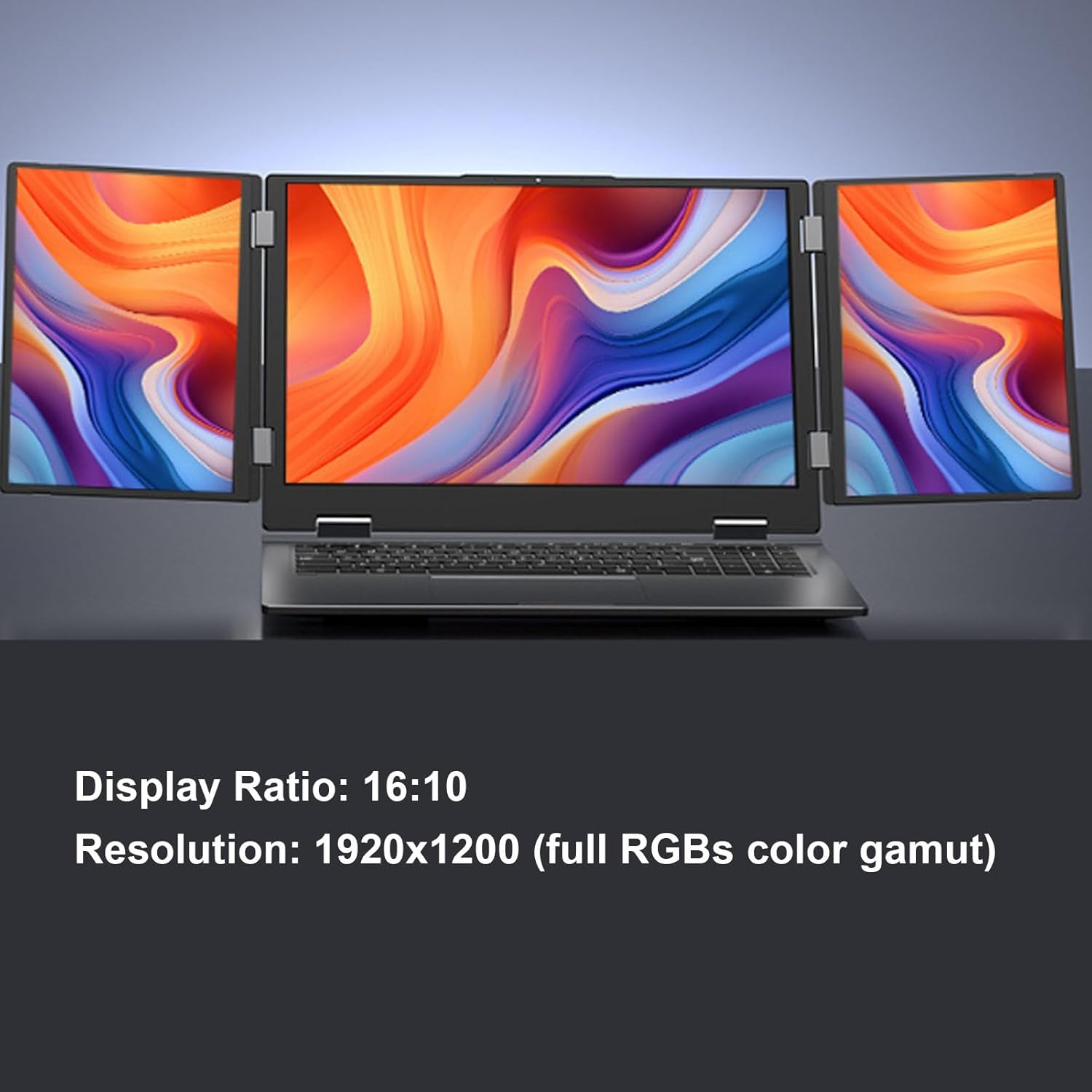 XUMIUZIY 16 Inch Triple Screen Laptop, Three Screen Foldable Portable Laptop, 16GB RAM 2TB SSD, WIFI6 RJ45 Facial Recognition (UK Plug) 6 XUMIUZIY 16 Inch Triple Screen Laptop, Three Screen Foldable Portable Laptop, 16GB RAM 2TB SSD, WIFI6 RJ45 Facial Recognition (UK Plug) - الصورة 6