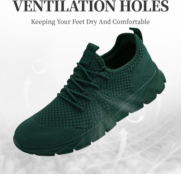 ⁦Linenghs Womens Tennis Shoes Running Sneakers Lightweight Breathable Gym Workout Fashion Sport Mesh Slip On Walking Shoes⁩ - الصورة ⁦3⁩