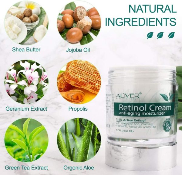 ⁦Retinol Cream for Face, Retinol, Advanced Moisture Retinol Cream, Reduce Wrinkles and Fine Lines⁩ - الصورة ⁦7⁩