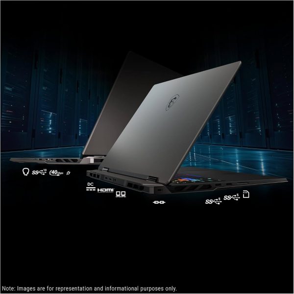 ⁦MSI Vector A18 HX Gaming Laptop, AMD Ryzen 9-9955HX, 64 GB DDR5 RAM, 4 TB PCIe SSD, 18" QHD+ (2560x1600) 240Hz Display, Nvidia G-Force RTX 5070Ti, 24 Zone RGB Keyboard, W11 Pro, Cosmo Gray⁩ - الصورة ⁦4⁩