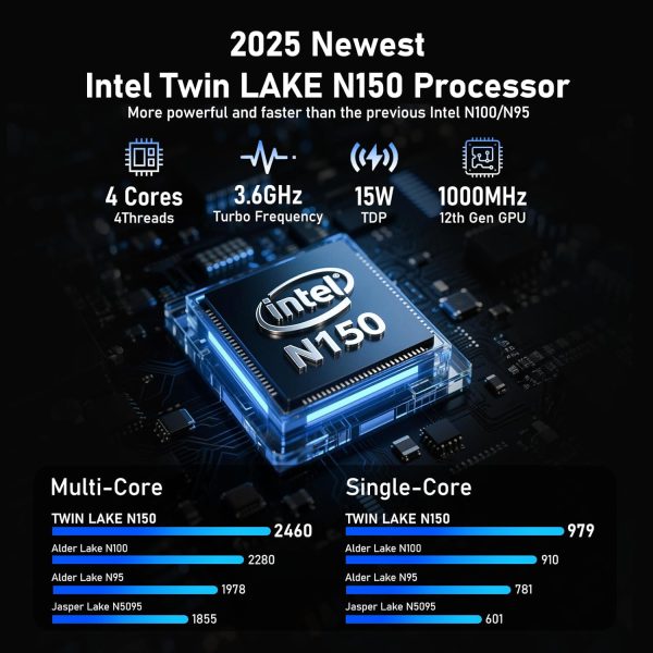 ⁦FUNYET Gaming Laptop, 16 Inch Laptop Computer with Win 11 Pro, 12th Gen N150 Processor(up to 3.6GHz), 16GB RAM 512GB SSD, Backlit Keyboard, FHD 1920 * 1200, Bluetooth. Rose Gold.⁩ - الصورة ⁦3⁩