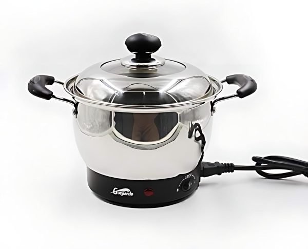 ⁦Biki Electric Egg Boiler, 600W, Soft-Steamed Eggs, Vegetables and Dumplings, Stainless Steel Tray, 5-Eggs Capacity, Silver 2 Year Warranty | قدر كهربائي لطهي البيض من الاستانلس بقوة 600 واط⁩ - الصورة ⁦8⁩