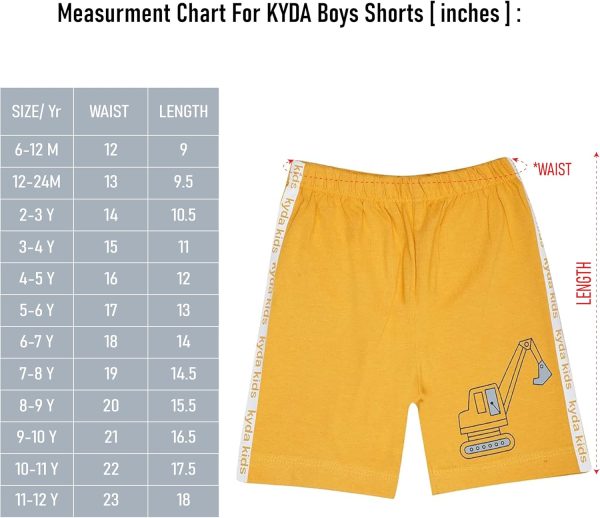 ⁦KYDA KIDS unisex-child SHARK Casual Shorts⁩ - الصورة ⁦6⁩