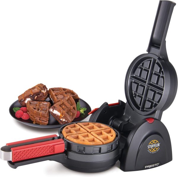 ⁦Presto 03512 Stuffler Stuffed Waffle Maker, Belgian, Large, Black⁩ - الصورة ⁦2⁩