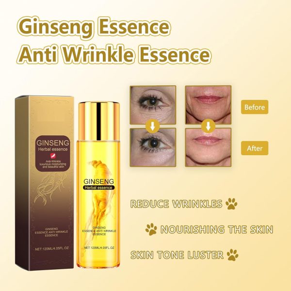 ⁦Ginseng Serum Oil - Natural Skin Care Essence with Ginseng Polypeptides, Enhances Skin Elasticity & Firmness, Deep Hydration & Revitalization, Suitable for All Skin Types, Vegan & Allergy-Free, Daily⁩ - الصورة ⁦5⁩