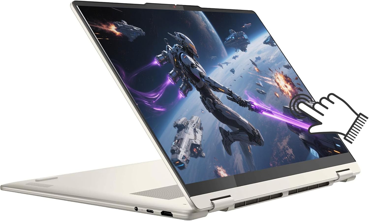 Lenovo Yoga 7 2 in 1 AI Laptop 16” 2K Touchscreen, AMD Ryzen AI 5 340 Up to 4.8GHz, AMD Radeon 840M, 16GB LPDDR5X, 1TB SSD, WiFi 7, Backlit KB, Fingerprint, Windows 11 PRO W/BWE Accessorie 3 Lenovo Yoga 7 2 in 1 AI Laptop 16” 2K Touchscreen, AMD Ryzen AI 5 340 Up to 4.8GHz, AMD Radeon 840M, 16GB LPDDR5X, 1TB SSD, WiFi 7, Backlit KB, Fingerprint, Windows 11 PRO W/BWE Accessorie - الصورة 3