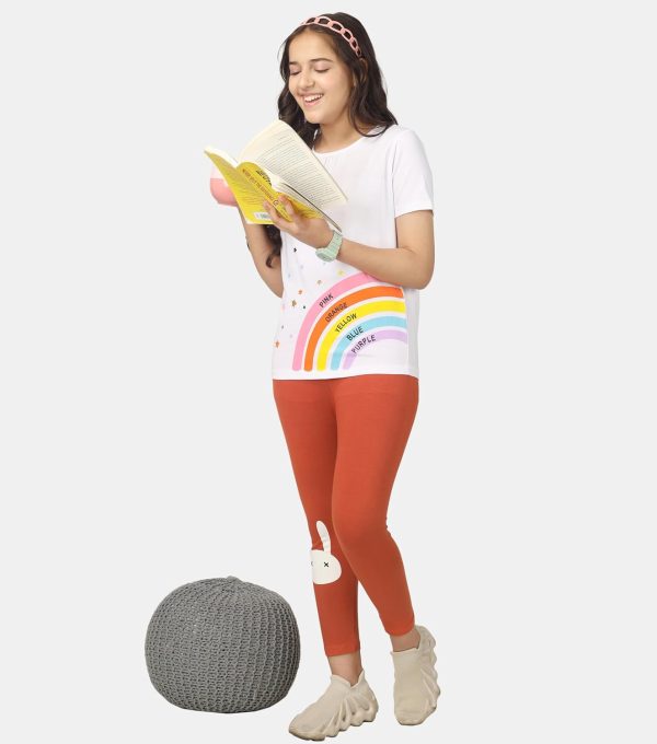 ⁦KYDA KIDS Antibacterial Girl's Cotton Tshirt⁩ - الصورة ⁦8⁩
