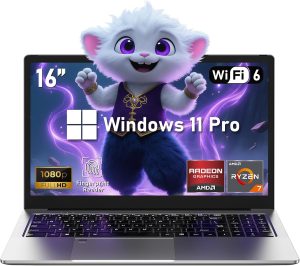 NIAKUN Gaming Laptop,16 Inch Laptop Computer,32GB RAM 1TB SSD,AMD Ryzen 7 5825U (up to 4.5Ghz),AMD Radeon Graphics,16”FHD 1920 * 1080 Display,WiFi 6,BT5.2,Backlit Keyboard
