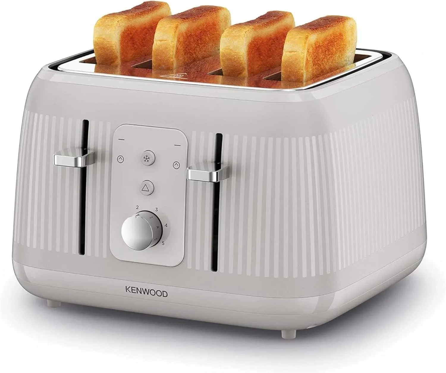 Kenwood Dawn Toaster, 4 Slot Toaster, Reheat, 5 Browning Settings, Defrost and Cancel Functions, Pull Crumb Tray, TFP09.​000CR, 1800W, Oatmeal Cream