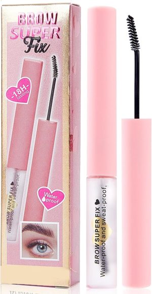 Azonee Natural Eyebrow Gel, Clear Brow Gel for Shaping Eyebrow, Eyebrow Glue, Quickly Dry clear Mascara and Brow Gel, Brow Gel with Blush, Portable Design &Long Lasting, Waterproof Essence Brow Gel