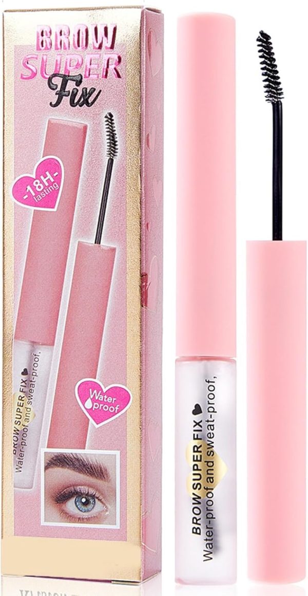 Azonee Natural Eyebrow Gel, Clear Brow Gel for Shaping Eyebrow, Eyebrow Glue, Quickly Dry clear Mascara and Brow Gel, Brow Gel with Blush, Portable Design &Long Lasting, Waterproof Essence Brow Gel