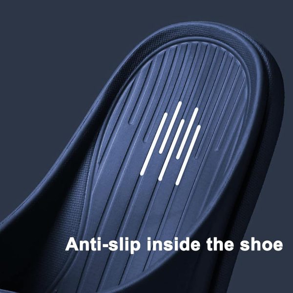⁦ARCFEETORY Women Bathroom Slippers Open Toe Shower Shoes Anti-slip Slippers Soft Lightweight Flat Indoor Outdoor Sandals⁩ - الصورة ⁦3⁩