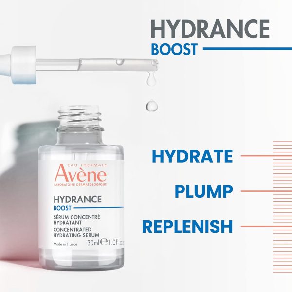 ⁦Avene EAU THERMALE Hydrance Boost Concentrated Hydrating Serum, 48 Hour Hydration, Hyaluronic Acid, 1.0 fl.oz.⁩ - الصورة ⁦2⁩