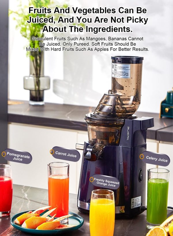 ⁦Slow Masticating Juicer, Slow Fruit/Vegetable Juicer, Cold Press with High Output AJM-400B⁩ - الصورة ⁦6⁩