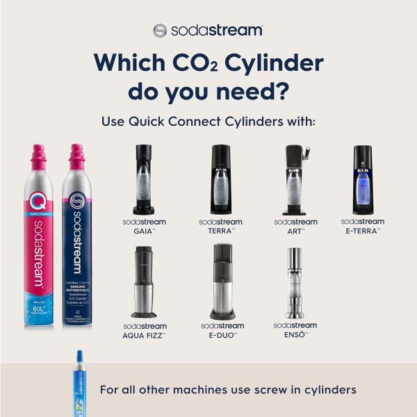 ⁦SodaStream - Terra Sparkling Water Maker | VALUE BUNDLE | CQC CO2 system | Includes 2x CO2 Cylinders, 3x 32 Fl Oz Dishwasher Safe Bottles, 2x Bubly Flavor Drops | Combine with Pepsi Flavors | Black⁩ - الصورة ⁦9⁩
