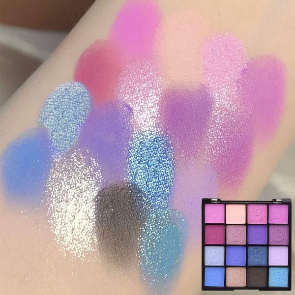 ⁦X spring Eyeshadow Palette, 16 Colors Matte Glitter Eyeshadow, Long Lasting Waterproof Blendable Eye Shadow Palette, Colorful Eye Shadow Pallet Make Up for Women and Girls⁩ - الصورة ⁦5⁩