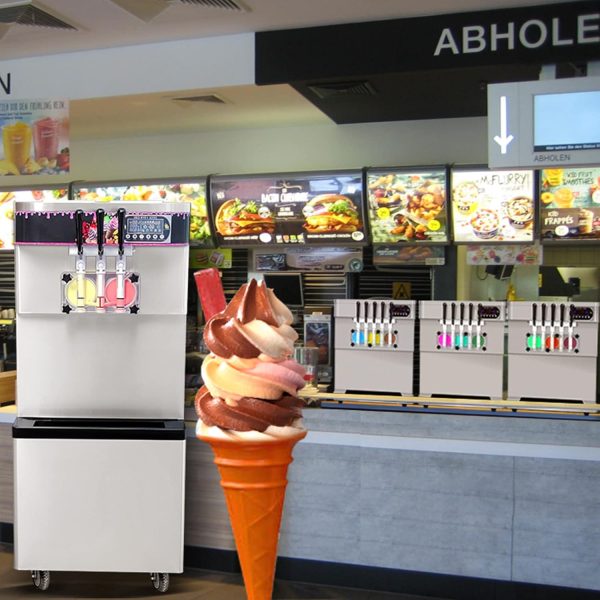 ⁦Commercial 3 Flavors Soft ice Cream Machine,Soft serve ice Cream Making Machine,ice Cream maker⁩ - الصورة ⁦8⁩