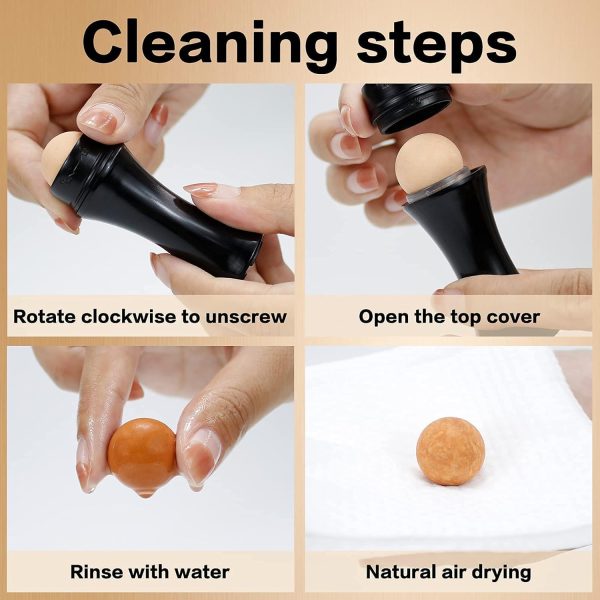 ⁦Volcanic Face Roller, Oil Control On-the-Go, Reusable Facial Skincare Tool, Oily Skin Control, Instant Results Remove Excess Shine Rolling Stone for Face Makeup Oil Absorbing Skin Care Mini Massage⁩ - الصورة ⁦7⁩