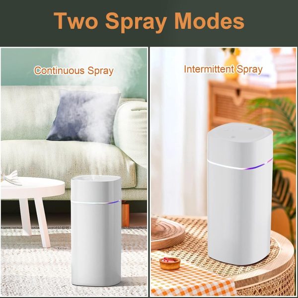 ⁦X spring Air Humidifier, 600ML Quiet Humidifiers for Bedroom, USB Personal Desktop Humidifier, Portable Cool Mist Humidifier with Colorful Mood Lights, Auto Shut-Off Humidifiers for Office, Bedroom⁩ - الصورة ⁦5⁩