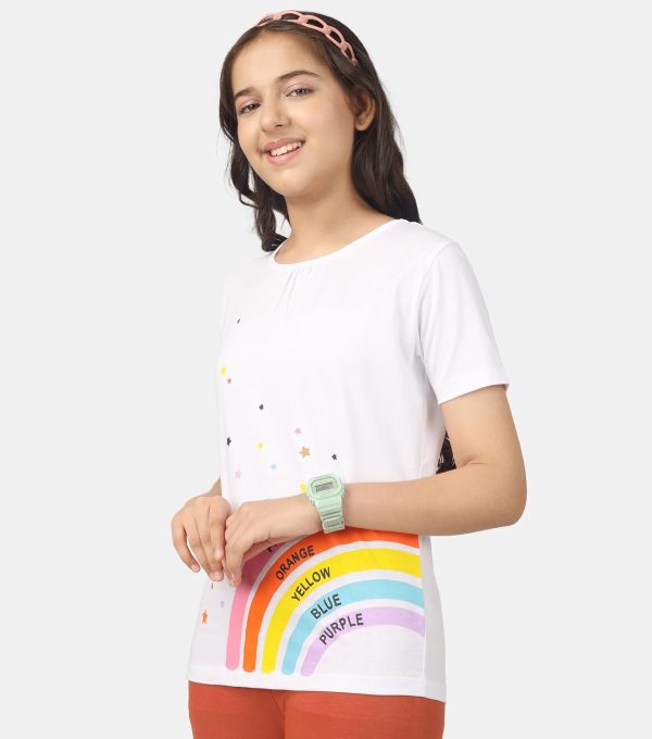 ⁦KYDA KIDS Antibacterial Girl's Cotton Tshirt⁩ - الصورة ⁦6⁩