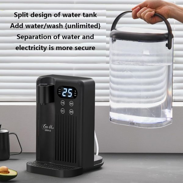 ⁦3 L Countertop Instant Hot Water Dispenser 3-Sec quick heating direct drinking machine small water purifier Adjustable Temperature，Portable Automatic Hot Water Home Office Dorm (White)⁩ - الصورة ⁦5⁩
