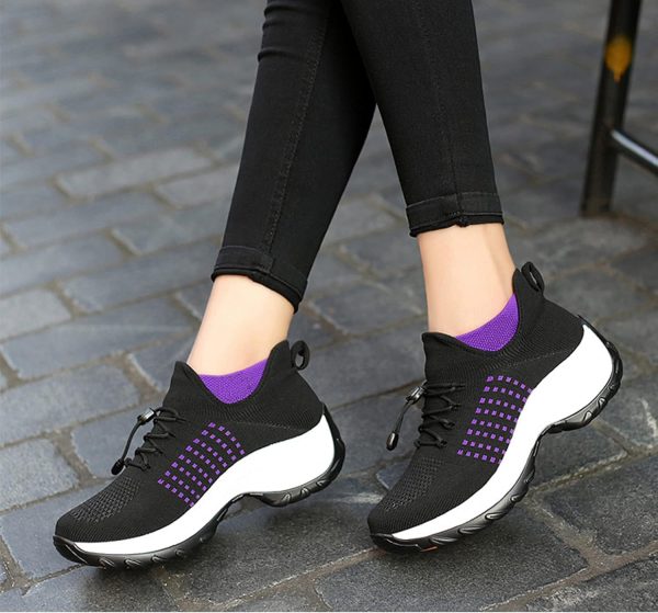 ⁦Legou Women's rocking shoes casual sports shoes 5cm high rise shoes⁩ - الصورة ⁦4⁩