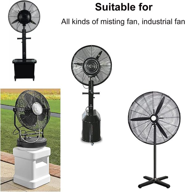 ⁦420D Fan Cover Misting Fan Cover, Cooling Waterproof Spray Fan Cover, Outdoor Industrial Fan Dust Cover, Water Misting Fan Covers, Patio Water Tank Electric Fans Case Heavy Duty Large (No Fan)⁩ - الصورة ⁦3⁩