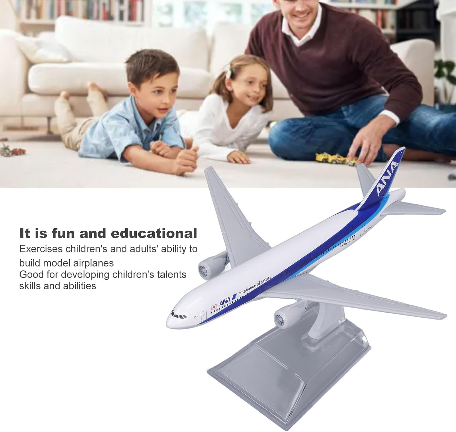 Luqeeg Aeroplane Model, Japan Airlines B777‑200 Model, Simulated Airplane Alloy Aircraft Model with Display Stand Home Model Decoration for Kids Home Decoration Gift 4 Luqeeg Aeroplane Model, Japan Airlines B777‑200 Model, Simulated Airplane Alloy Aircraft Model with Display Stand Home Model Decoration for Kids Home Decoration Gift - الصورة 4