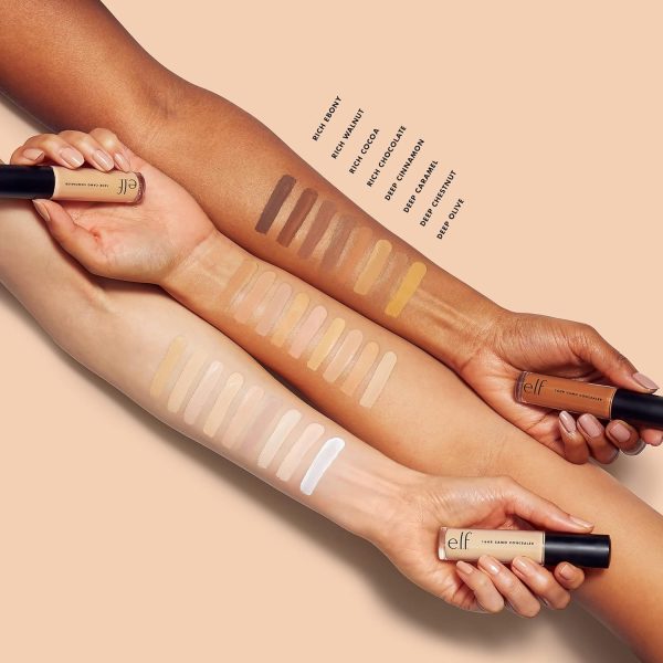 ⁦e.l.f. 16HR Camo Concealer, hoch pigmentiert, mit intensiver Deckkraft, mattes Finish, vegan & tierversuchsfrei, Deep Caramel, 6ml⁩ - الصورة ⁦4⁩