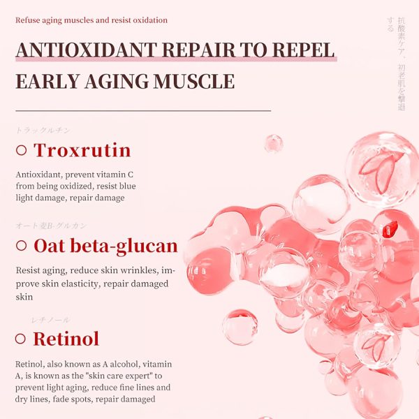 ⁦Dr. Lucel 0.4% Retinol Anti-Aging Face Serum 37ml / with Oat β-Glucan, Reduces Wrinkles, Boosts Collagen, Soothes and Nourishes skin, Enhances Overall Complexion, Renew and Rejuvenate Skin⁩ - الصورة ⁦5⁩