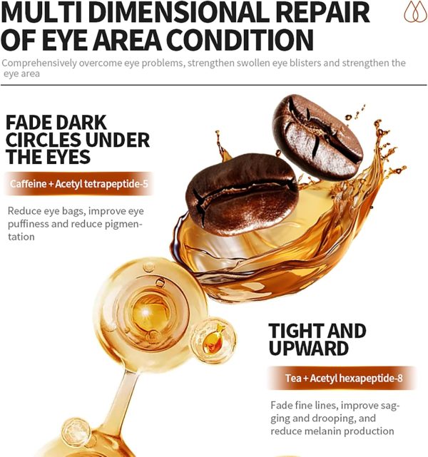 ⁦Skindilys Australia Caffeine Eye Cream 20g / Antioxidant, Promote Microcirculation, Reduce Puffiness, Dark Circles, Fine Lines, and Hydrate Deeply for Smoother, Firmer, and Brighter Under-Eye Skin⁩ - الصورة ⁦4⁩