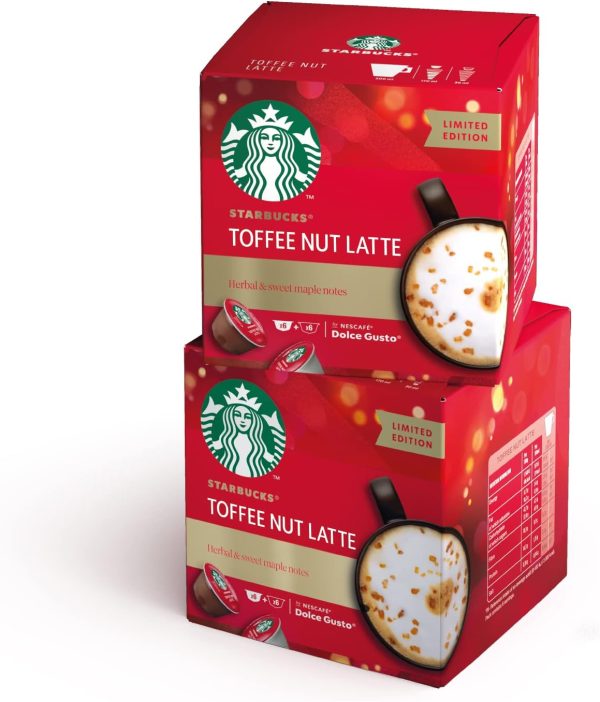 ⁦Delonghi edg315.r dolce gusto genio s plus toffee nut latte bundle, 0.8 liters, red⁩ - الصورة ⁦4⁩