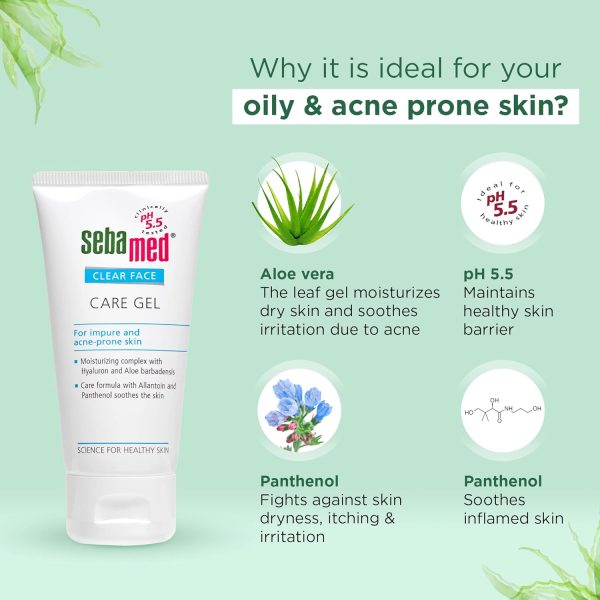 ⁦SEBAMED Clear Face Care Gel, 50 Ml⁩ - الصورة ⁦3⁩