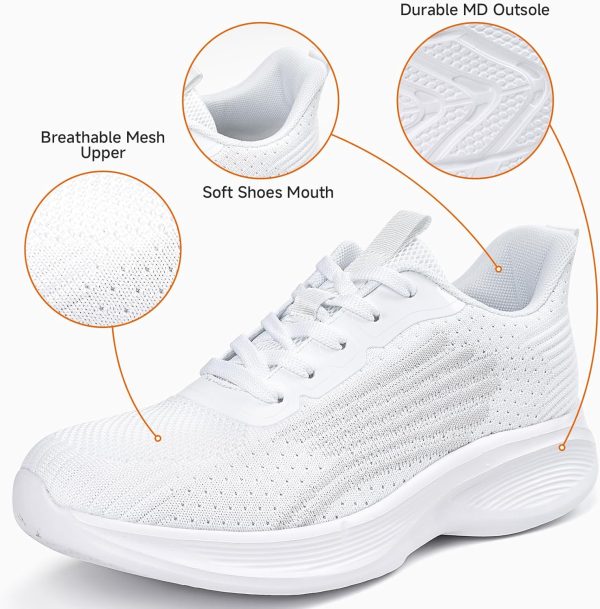 ⁦MrToNo Womens Sneakers Ultra Lightweight Breathable Walking Shoes Athletic Running Shoes Casual Gym Workout Sports Tennis Shoes⁩ - الصورة ⁦2⁩