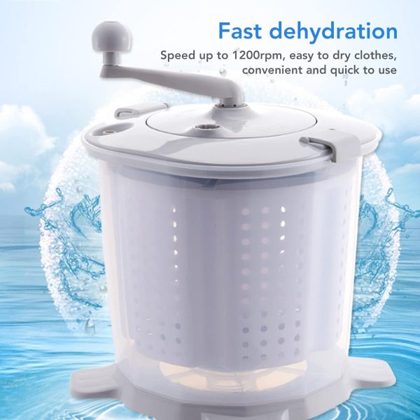 ⁦BROLEO Portable Manual Washing Machine, Nordic Grey Manual Washing Machine Detachable Wash Basket for Apartment⁩ - الصورة ⁦7⁩