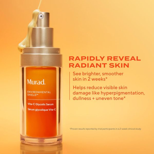 ⁦Murad Vita-C Glycolic Serum - Environmental Shield Skin Brightening Vitamin C Face Serum - Hyperpigmentation Treatment Backed by Science, 1 Fl Oz⁩ - الصورة ⁦3⁩