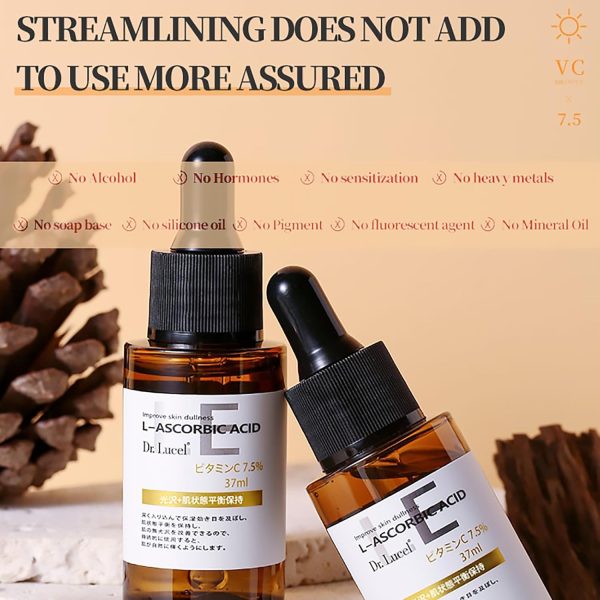 ⁦Dr. Lucel 7.5% Vitamin C Revitalizing Face Serum 37ml / with Niacinamide, Brightens and Repairs Skin, Reduces Dark Spots, Evens Tone, Hydrates, Promotes a Youthful, Radiant Complexion⁩ - الصورة ⁦7⁩