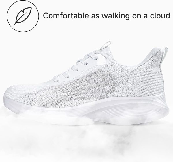 ⁦MrToNo Womens Sneakers Ultra Lightweight Breathable Walking Shoes Athletic Running Shoes Casual Gym Workout Sports Tennis Shoes⁩ - الصورة ⁦4⁩