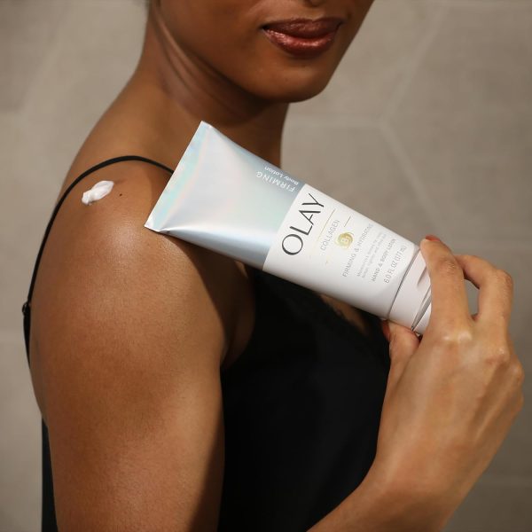 ⁦Olay Firming & Hydrating Hand and Body Lotion with Collagen, 6 fl oz (Pack of 3)⁩ - الصورة ⁦5⁩