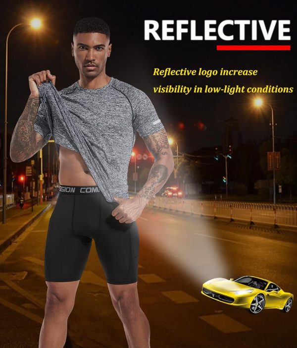⁦Boyzn Men's 3 Pack Running Workout Shirts Quick Dry Moisture Wicking Short Sleeve Mesh Athletic T-Shirts⁩ - الصورة ⁦4⁩