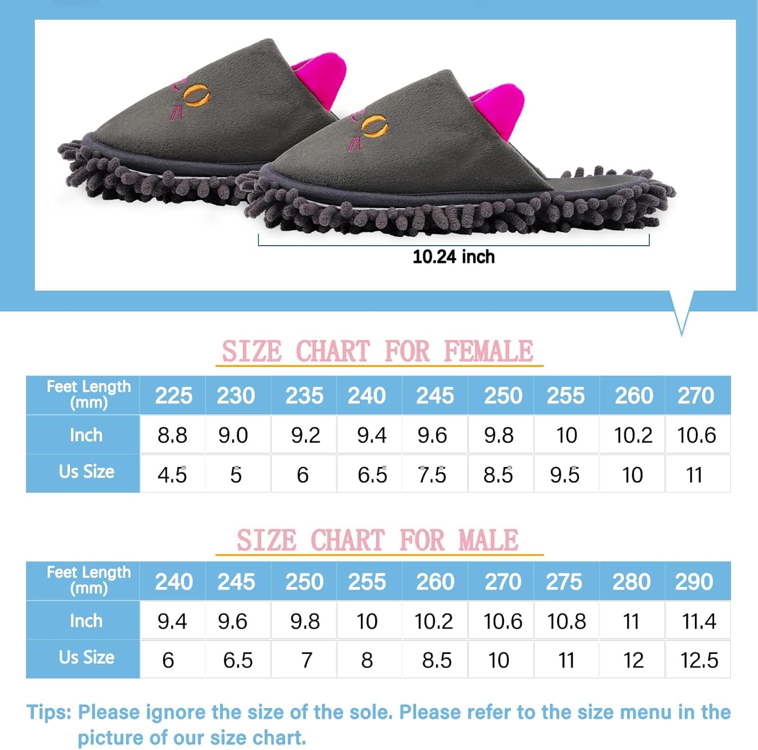 KASTWAVE Warm Indoor Walking Shoes, Dust Cleaning Floor Polishing Slippers, Hair Clean, Men and Women Washable Unisex Slippers (M, Darkgray Cat) 7 KASTWAVE Warm Indoor Walking Shoes, Dust Cleaning Floor Polishing Slippers, Hair Clean, Men and Women Washable Unisex Slippers (M, Darkgray Cat) - الصورة 7