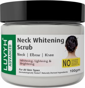 Luvyh Neck-Elbow & Knee-Feet Brightening Scrub For Reduces Blackness Of Neck, Elbo & Feet for all Body skin types- Scrub 100g, All Skin Types No Parabens, No Mineral Oil, No Sulphate, No Silicone